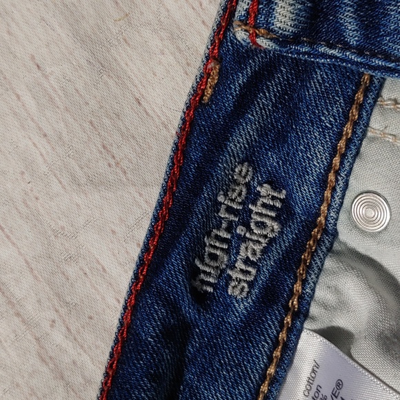 Edgely High Rise Straight Leg Distressed Jeans Short Length - Picture 5 of 10